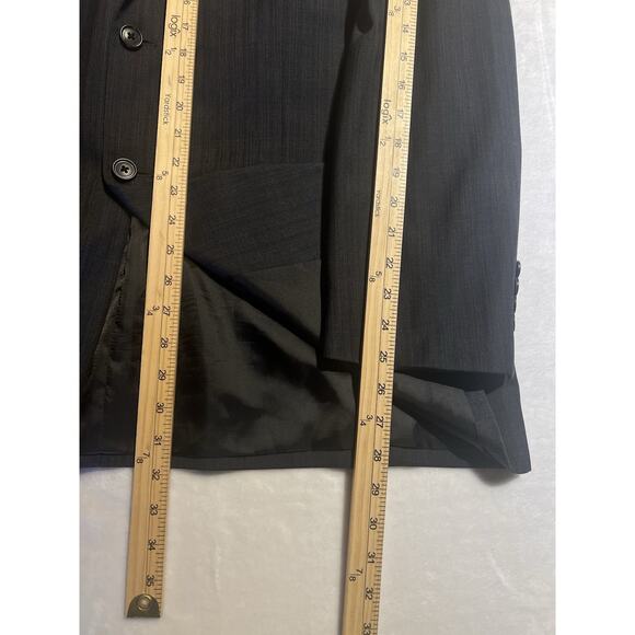 Versini Mens 46R 40x30 Gray Tan Stripe 2 Piece Suit - Picture 10 of 16